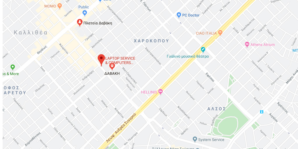 Χάρτης Καταστήματος Καλλιθέας katastima-computer-service-kalithea